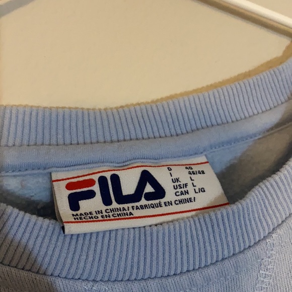 Fila sweatshirt light blue with navy blue and white detailing - Picture 6 of 6